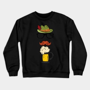 Bavarian Alpine Hat Funny German beer drinking Oktoberfest Crewneck Sweatshirt